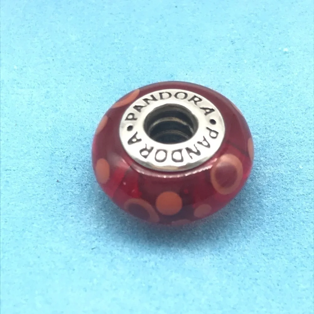 Pandora Red Bubble Murano Charm